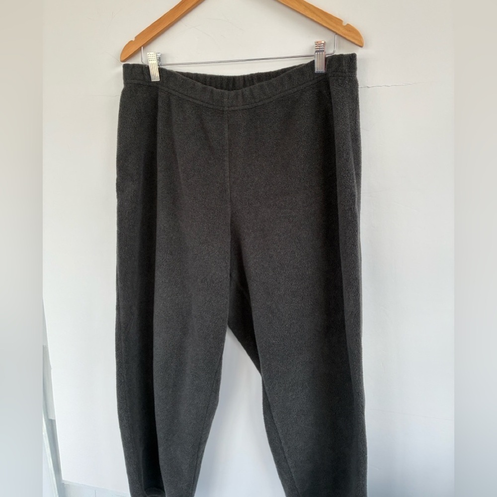 Talbots Women's Polartec Charcoal Gray Cozy Fleece Lounge Pants 2X Petite - Picture 6 of 16